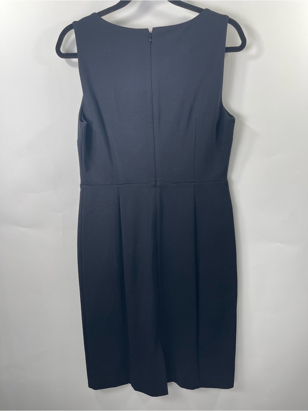 Ann Taylor Black Square Neck Sleeveless Sheath Workwear Funeral Dress Size 8 - Picture 3 of 9